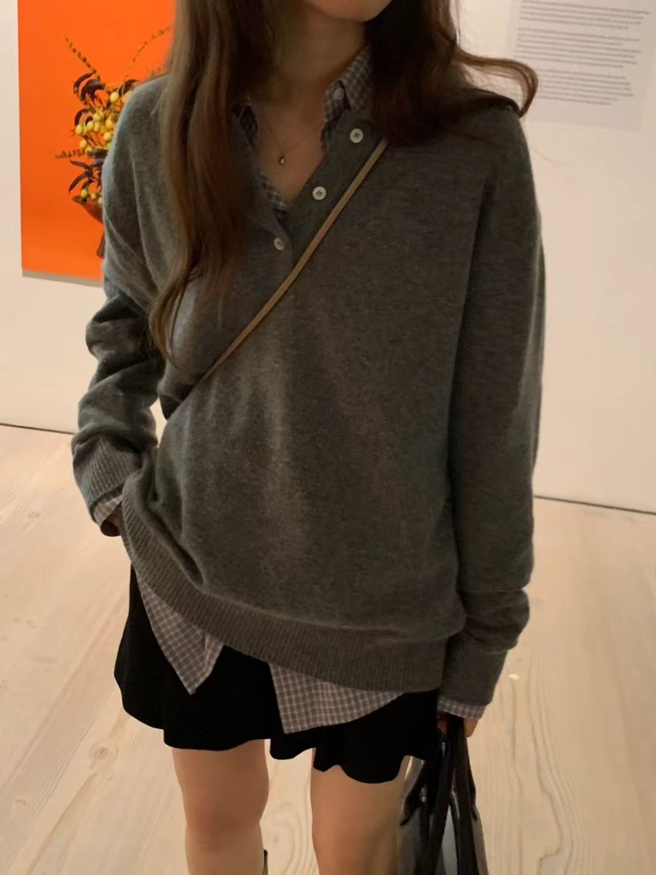 (OUNCE) cashmere collar wholega knit / 3color