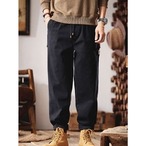 Tapered Pants with Back Pockets Cotton Twill ◇2color H0796