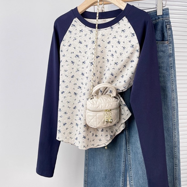 レディース トップス ロンT カットソー 長袖 クルーネック かわいい シンプル カジュアル おしゃれ レトロ ラフ ガーリー 存在感 ラブリー キュート ベーシック カントリー ナチュラル 花柄 フラワー 春 秋 デート お出かけ 旅行 公園 女子会 休日 ショッピング コンサート ライブ お花見 カフェ フェス ランチ 楽ちん プレゼント プチプラ 普段使い 着回し インスタ映え 定番 S M L XL 2XL 小さいサイズ 大きいサイズ グレー ベーシックカラー 春カラー