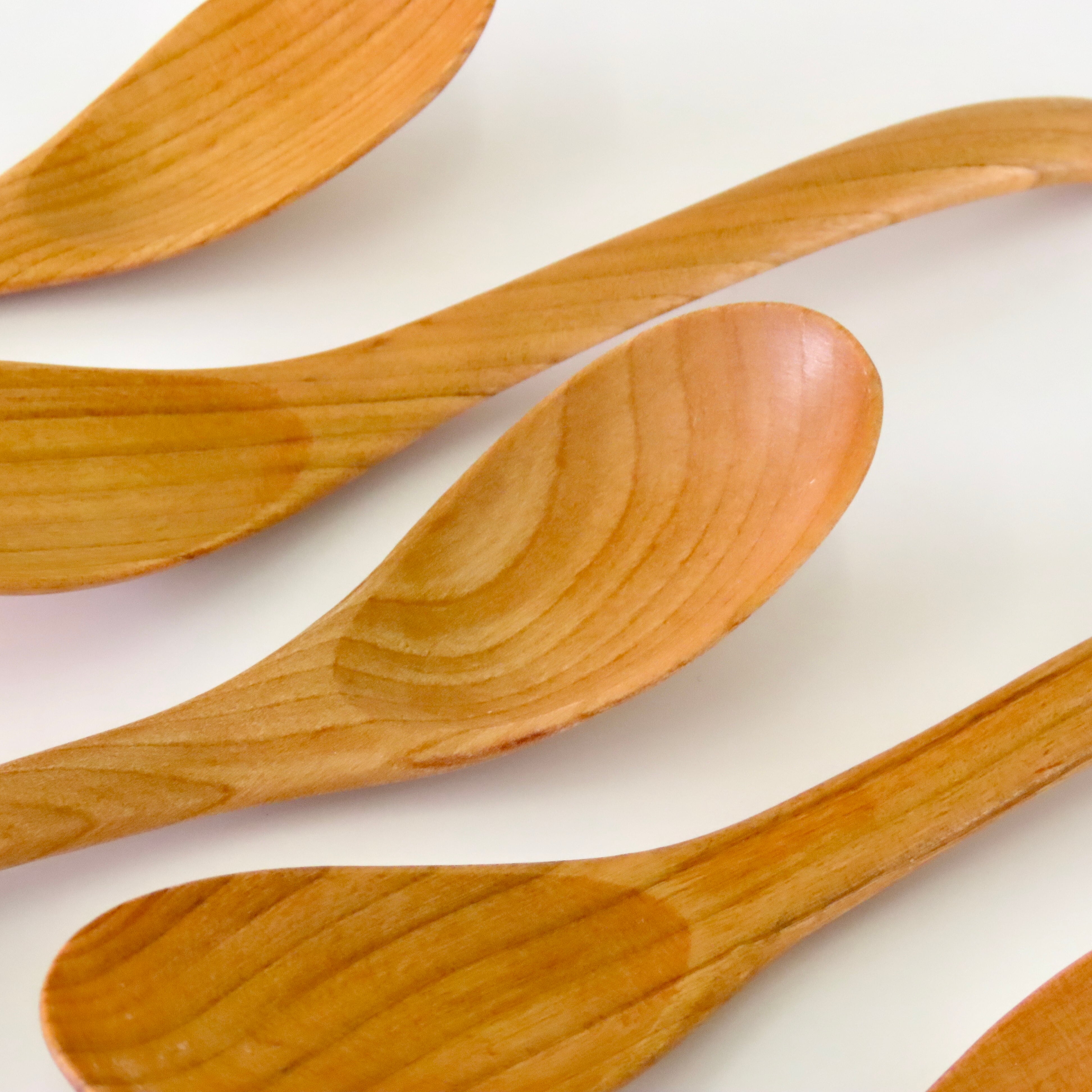 [新品]天然木 虎杢目 栗 レンゲ 5本 6d64209c93fe5c41c16b15ae57e242