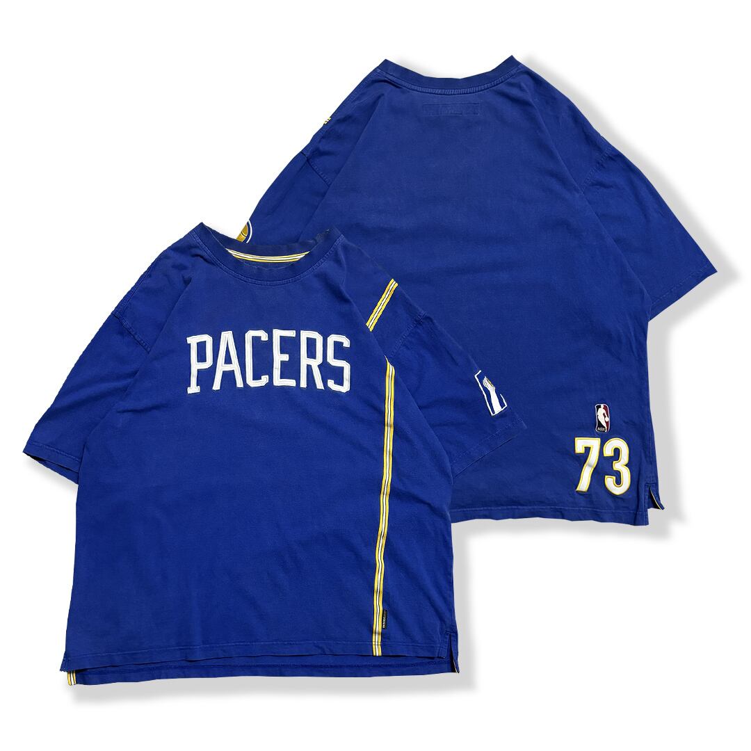 Indiana Pacers Embroidered Patches T-shirt. Reebok