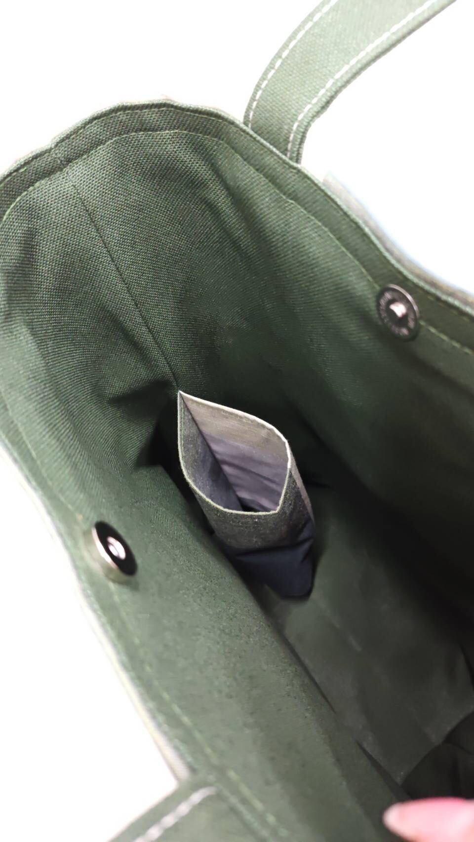 大きなチェックトートバッグ グリーン | Linencloth