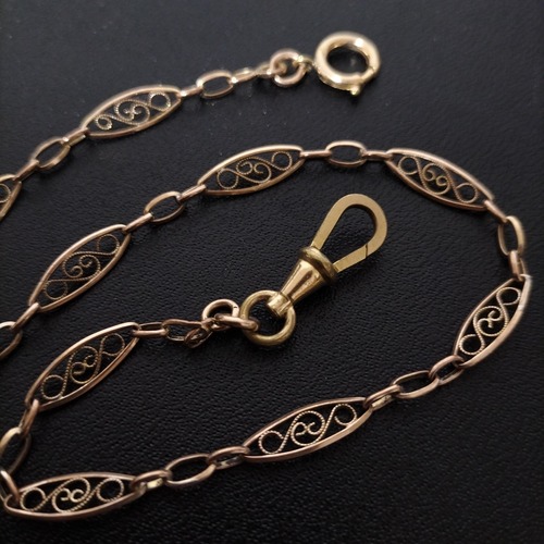 French Filigree Pocket Watch Chain "Ordema"