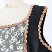 フォークダンス 衣装 Paondor パンドール ベスト ブラック系 花 花柄 刺繍 黒 白 茶 レース かわいい 練習 レッスン ダンス衣装 イベント おしゃれ チロリアン カントリー 日本製 ホワイト系 ブラウン系