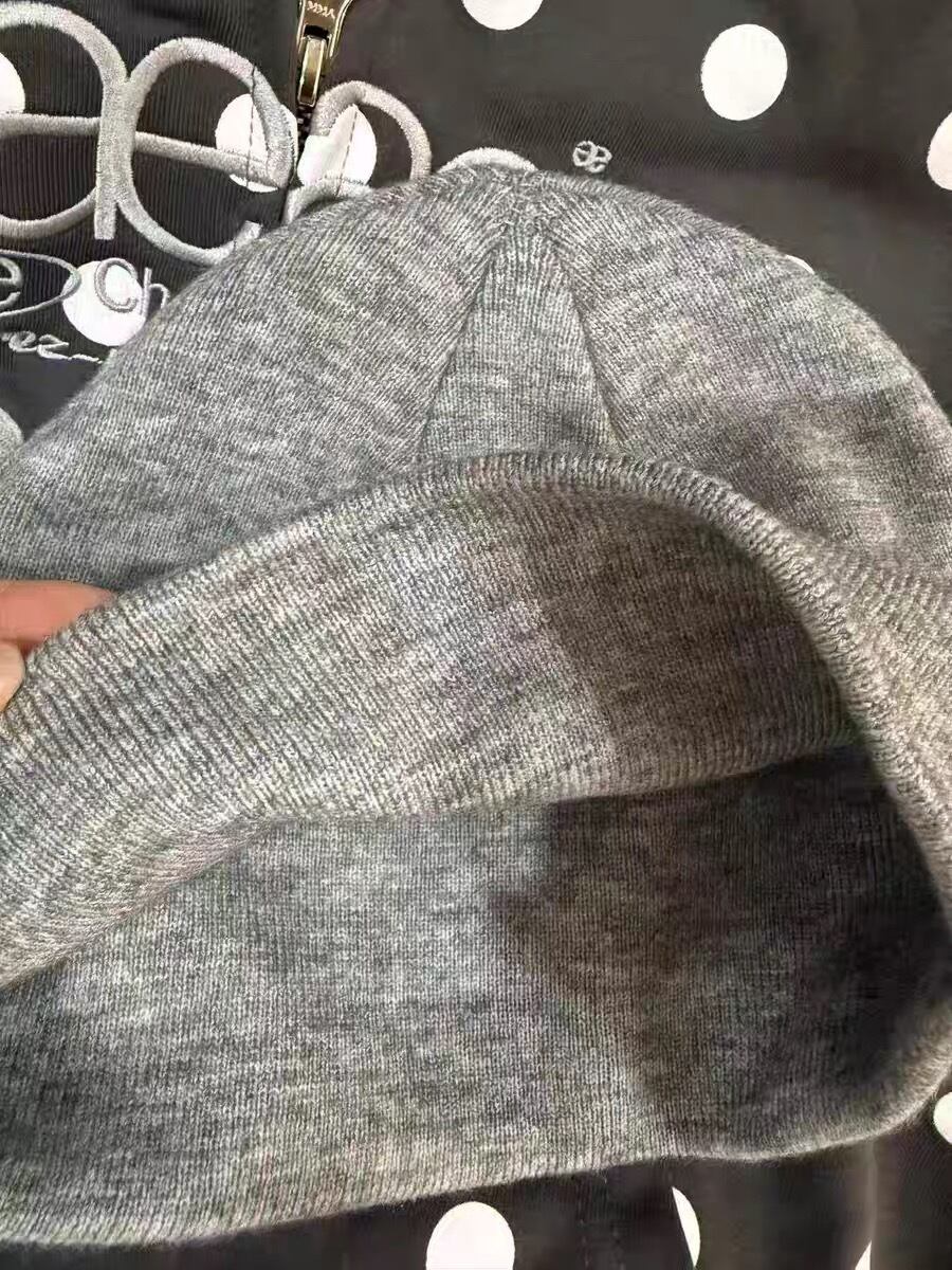Matin Kim】 LOGO JACQUARD SHORT BEANIE | in the mist