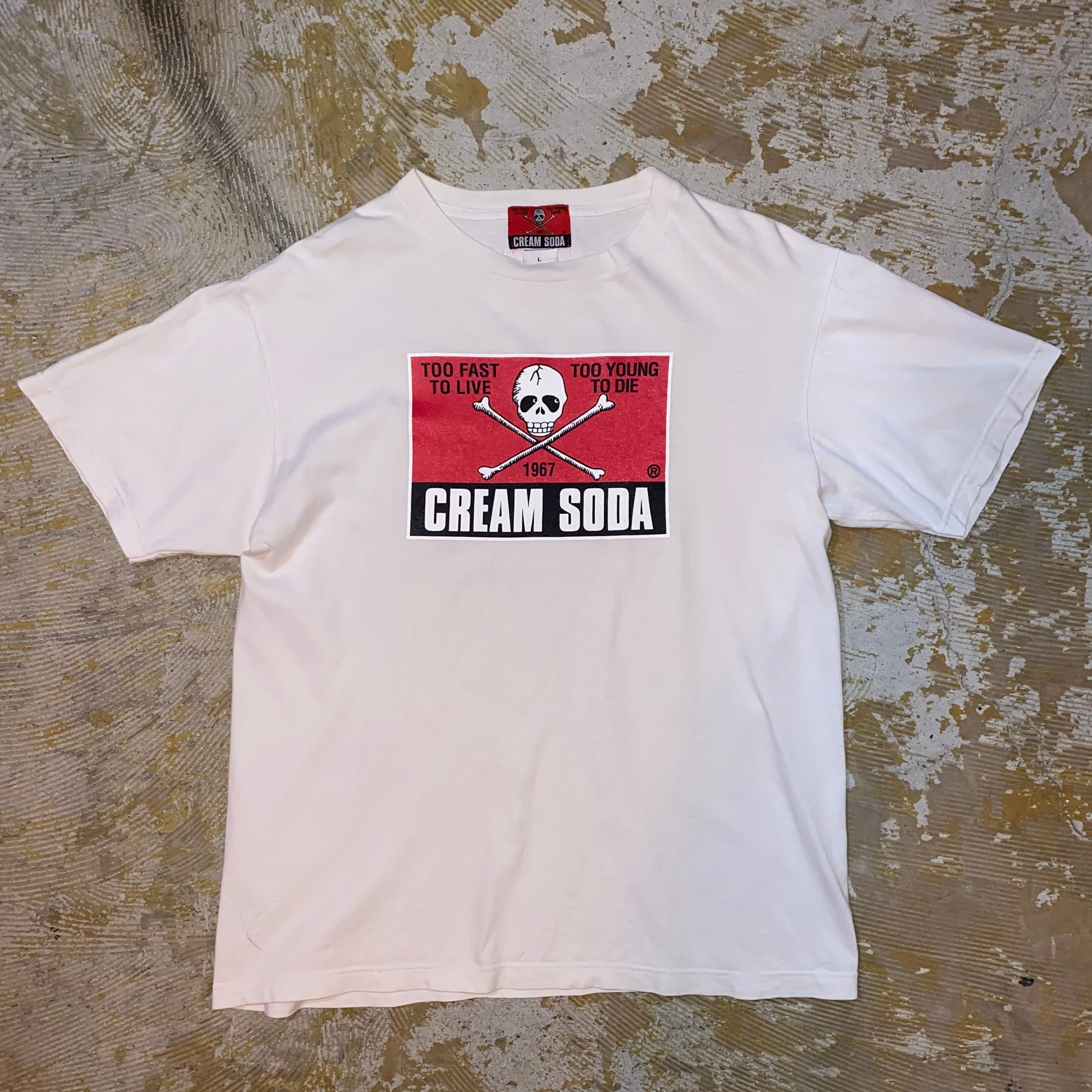 CREAM SODA LOGO printed tee クリームソーダ ピンクドラゴン t