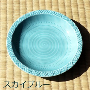 波佐見焼 一真窯 15cmウェーブ皿 4色セット｜シンプルでかわいい中皿・ギフトにも最適