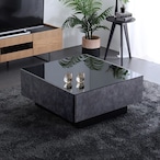 日本製 コンクリート調センターテーブル 90cm幅 【Cray-クレイ-】