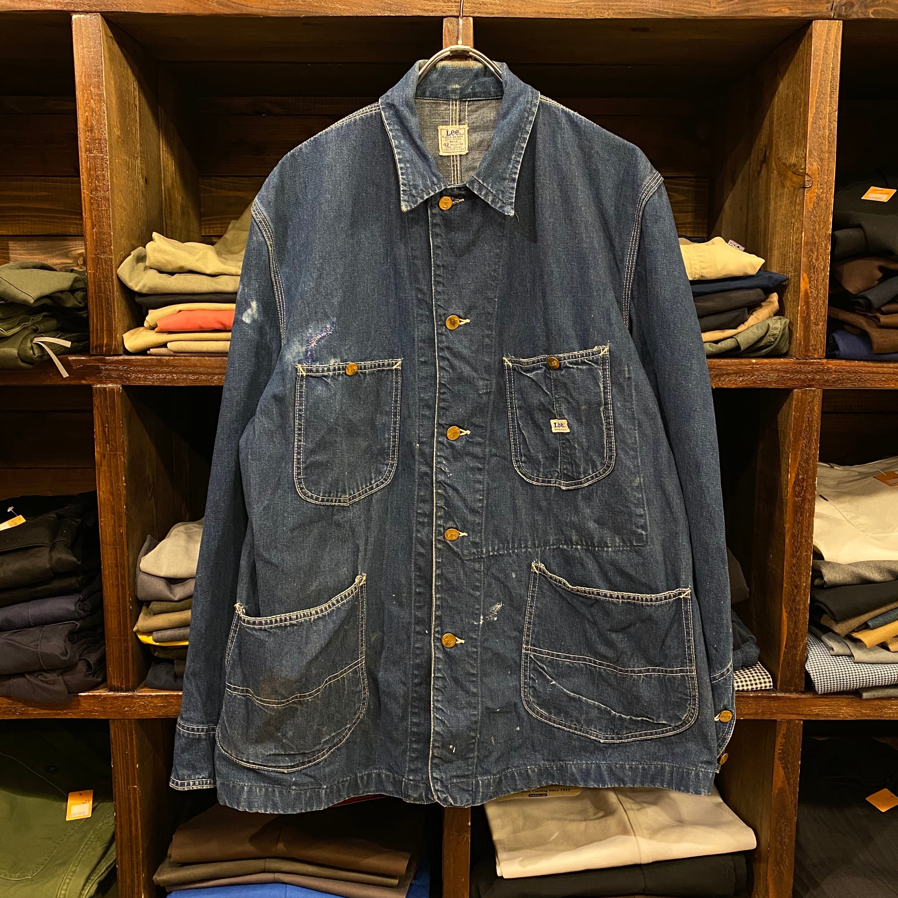 極上 lee 91j 70s ぽい カバーオール デニム 91-j ロコジャケット 