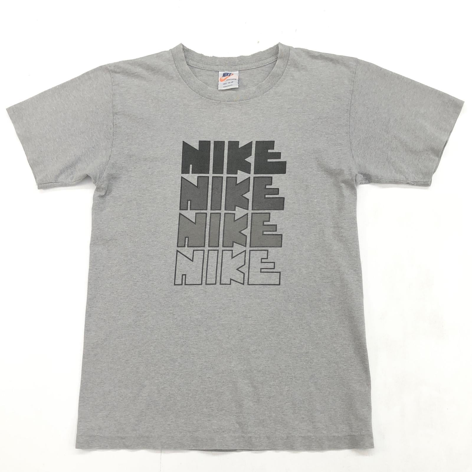 ラ*グ様 90s NIKE 銀タグ　ゴツナイキ　4連　Tシャツ Lサイズ ナイキ NIKE ナイキ 70年代 USA製 オレンジタグ 4連 ゴツナイキ プリントT