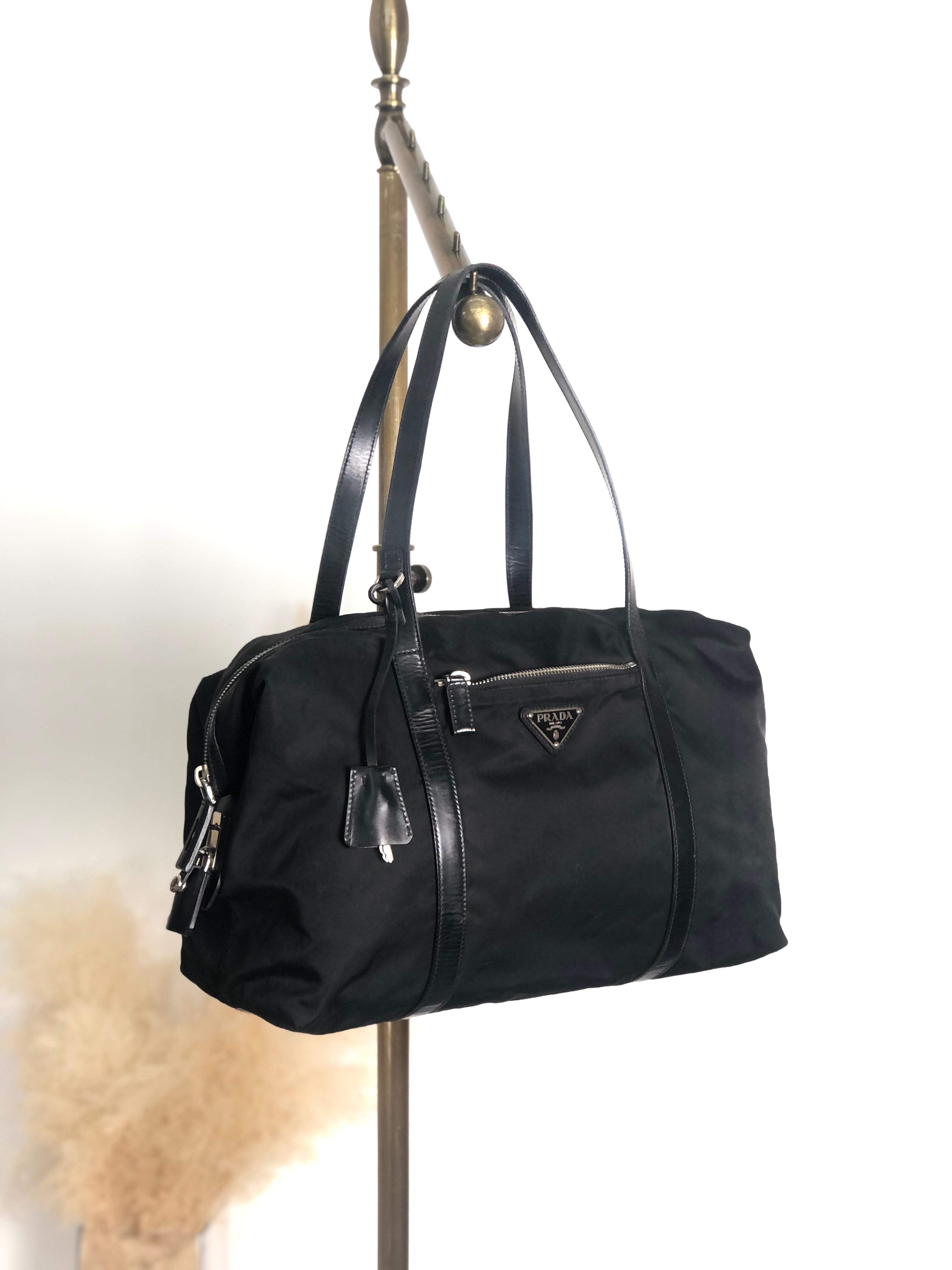 PRADA プラダ トートバッグ ブラック トライアングルロゴ ナイロン