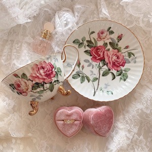 Rose cat foot cup＆saucer