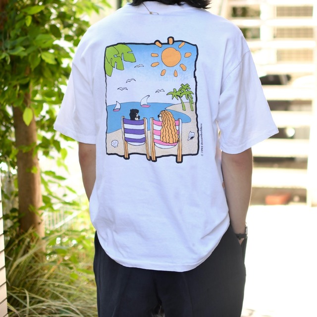 90's summer beach graphic souvenir tee