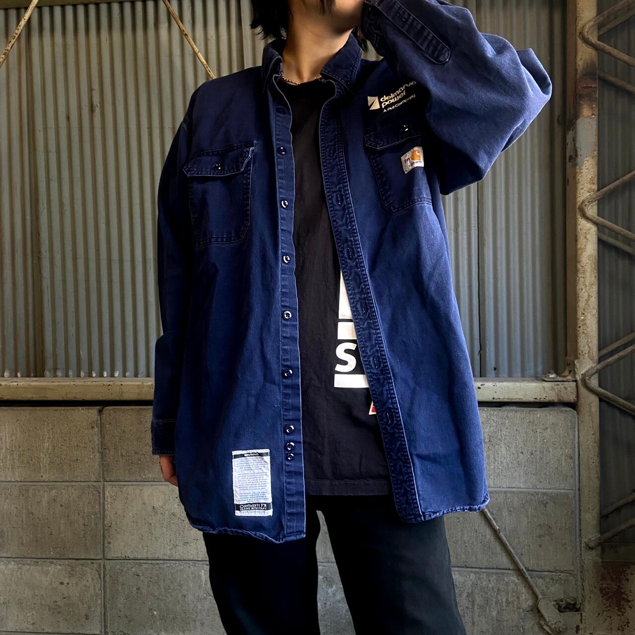 Carhartt カーハート FR HRC2 ボタンダウン 企業ロゴ 長袖 ワーク 
