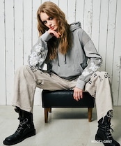 スパンコールスリーブナイロンフーディー (GRAY) CQ-47039