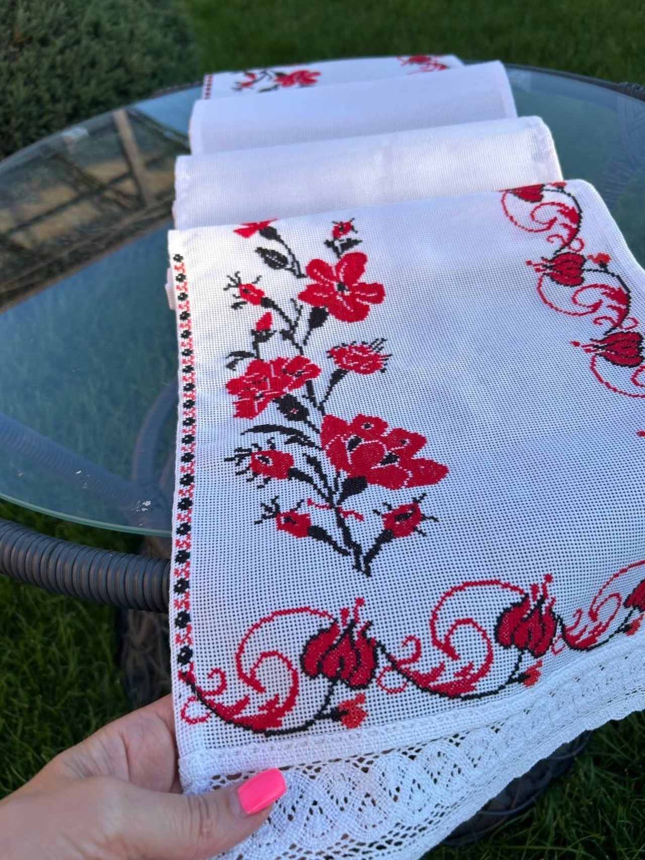 ウクライナ伝統手刺繍祭具タオル「ルシニク」 - 16