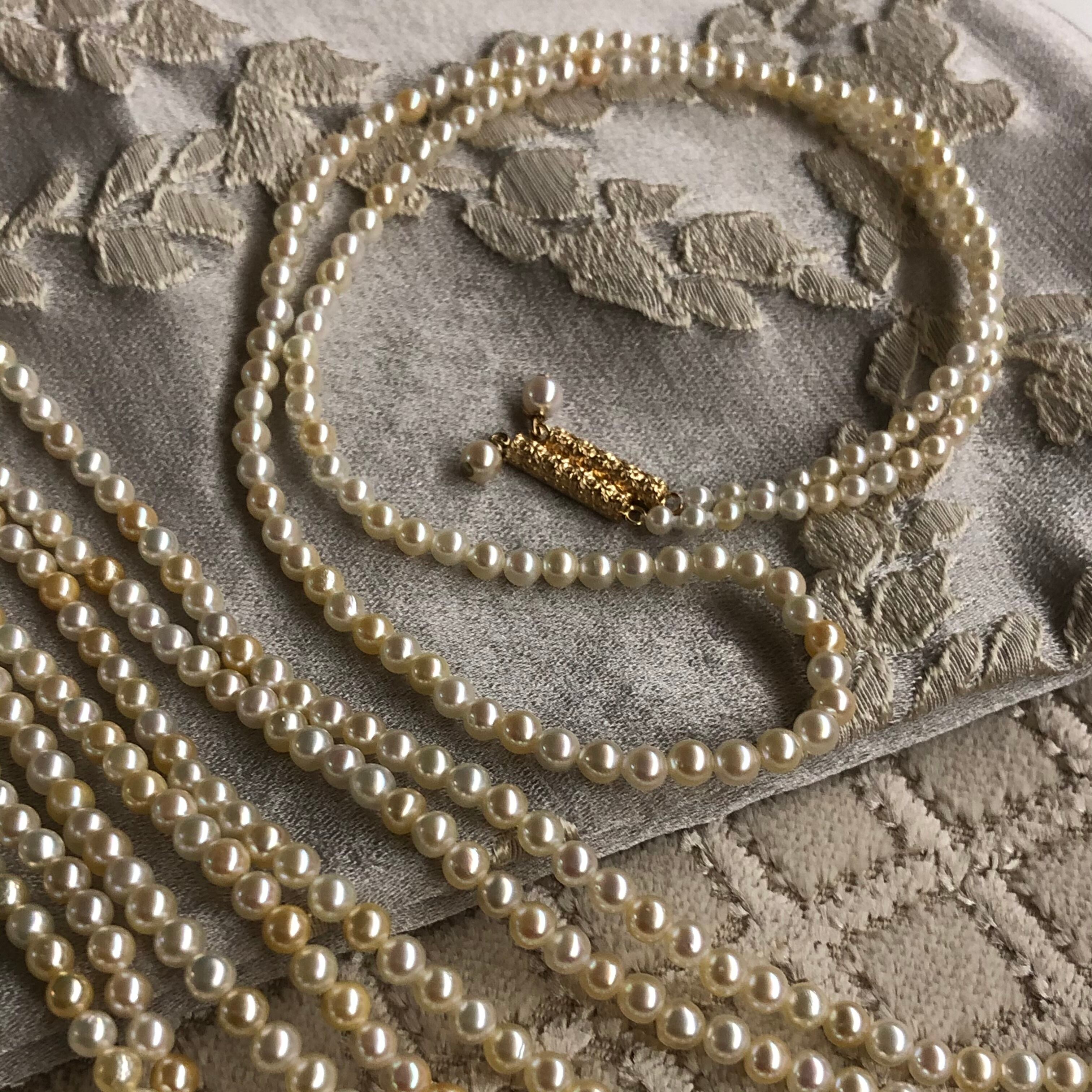 Victorian box Ivory&Gold Pearl Necklaceアクセサリー