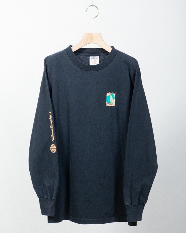 both sides printed long sleeve T-shirt / Made In USA