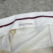 LOUIS RAPHAEL rayon linen 3tuck wide slacks