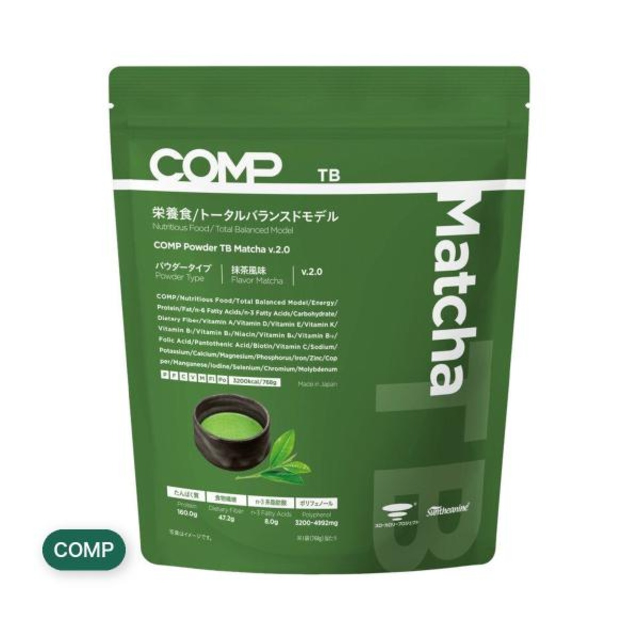 COMP 完全栄養食TB 抹茶風味 (パウダータイプ) 1袋768g (8食分)