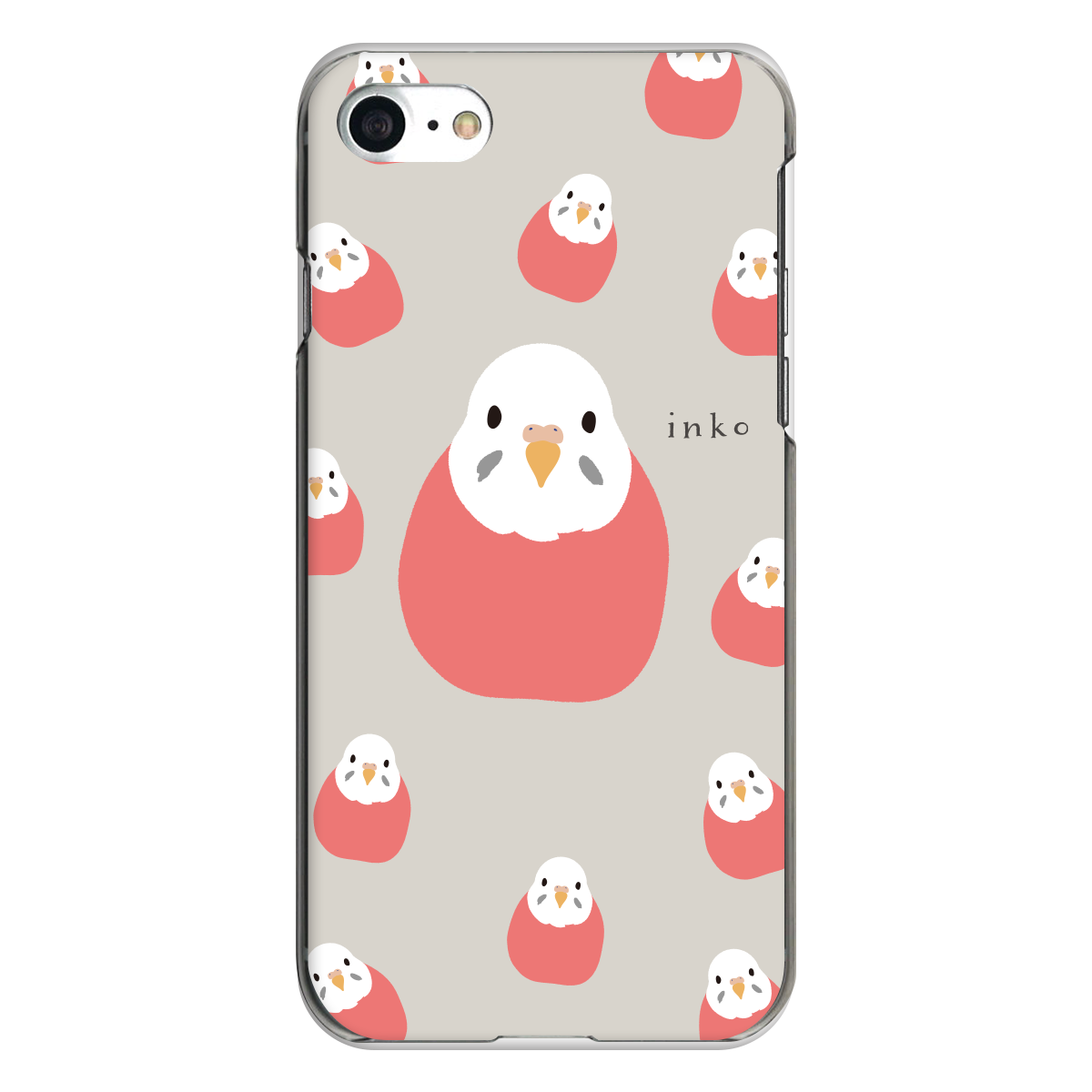iPhone対応 スマホ ハードケース クリア インコ ピンク ミックス 鳥 インコ 動物 デザイナーズ 【iPhone17 / iPhone16e / AQUOS / Xperia 他 iPhone / Android ほぼ全機種対応】 |desr3820
