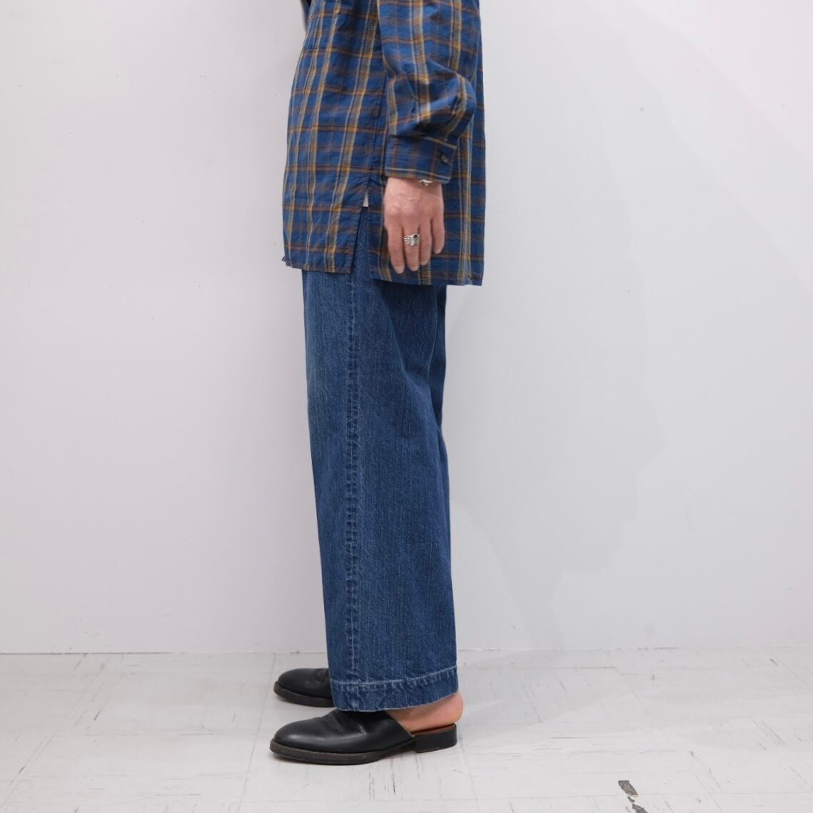 CIOTA”11.5oz DENIM SLACKS MID BLACK” | Lapel online store