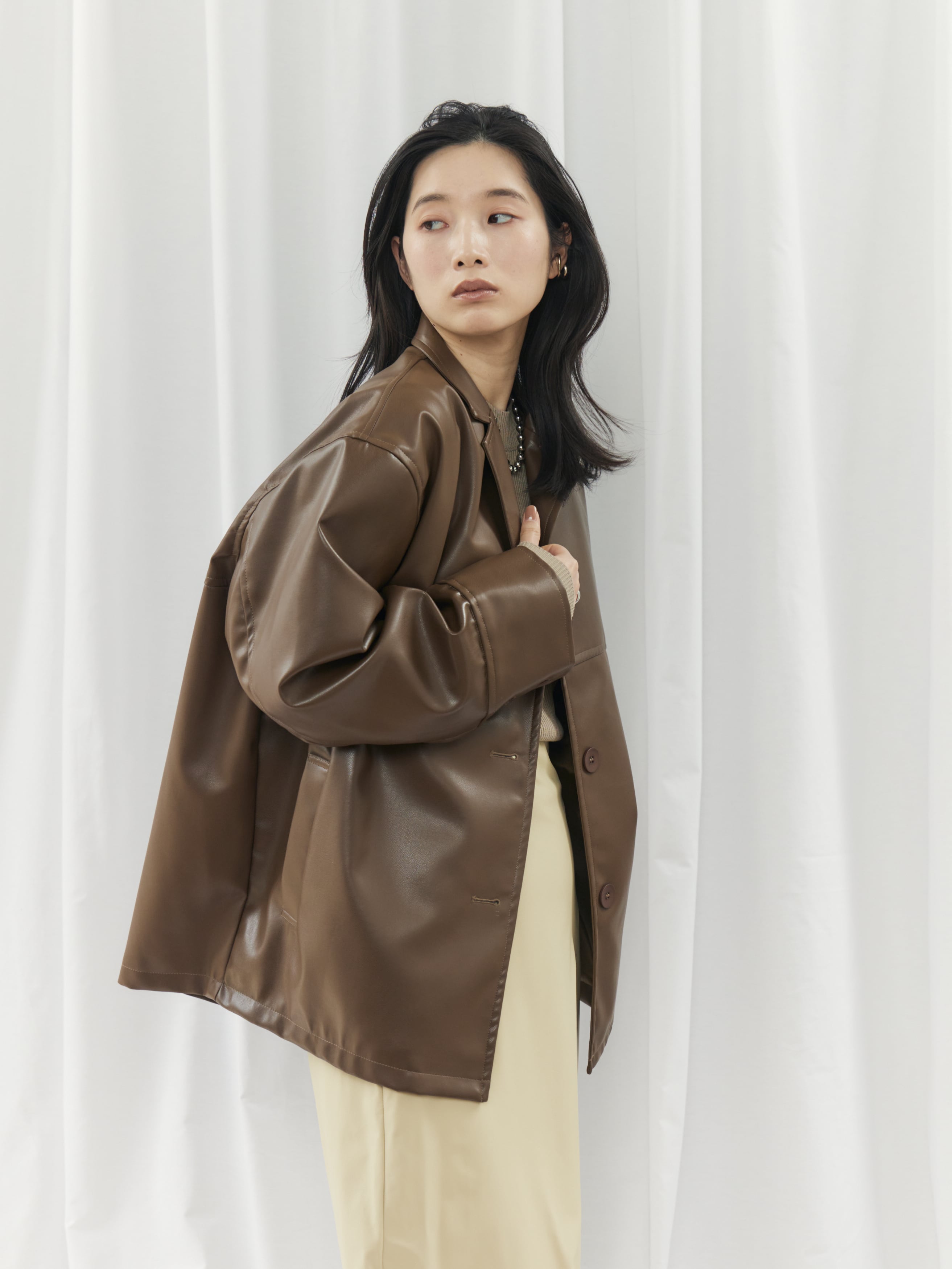 FAUX LEATHER JK（ﾌｪｲｸﾚｻﾞｰｼﾞｬｹｯﾄ）【7543117】 | CIEL'AIR