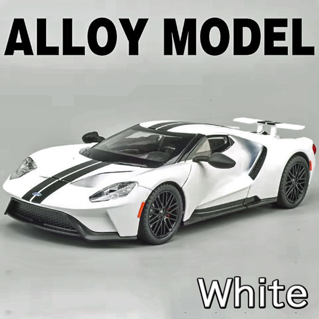 FORD フォードGT エコブースト 1/24 ミニカー 全4色 ライト点灯 エンジンサウンド 合金モデル 模型 ジオラマ