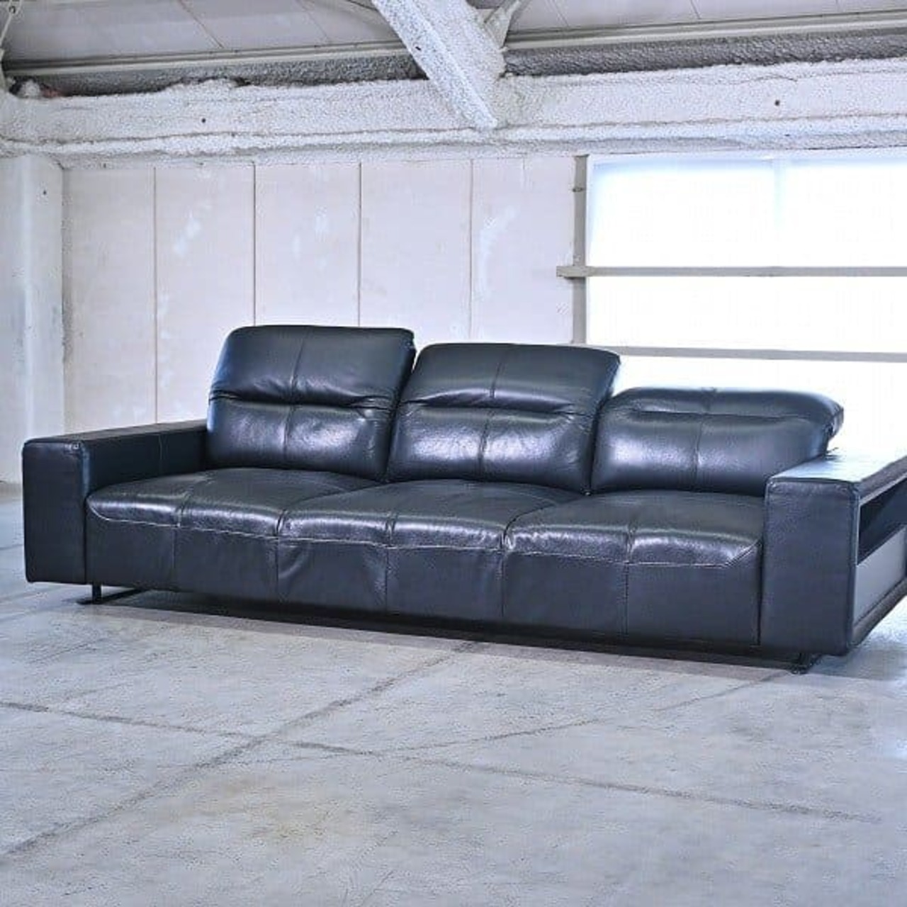 BoConcept 90万「HAMPTON/ハンプトン」トリプルソファ 本革 3人掛け リビング ダイニング【中古家具/中古インテリア/USED家具ユーズド家具/リサイクル】