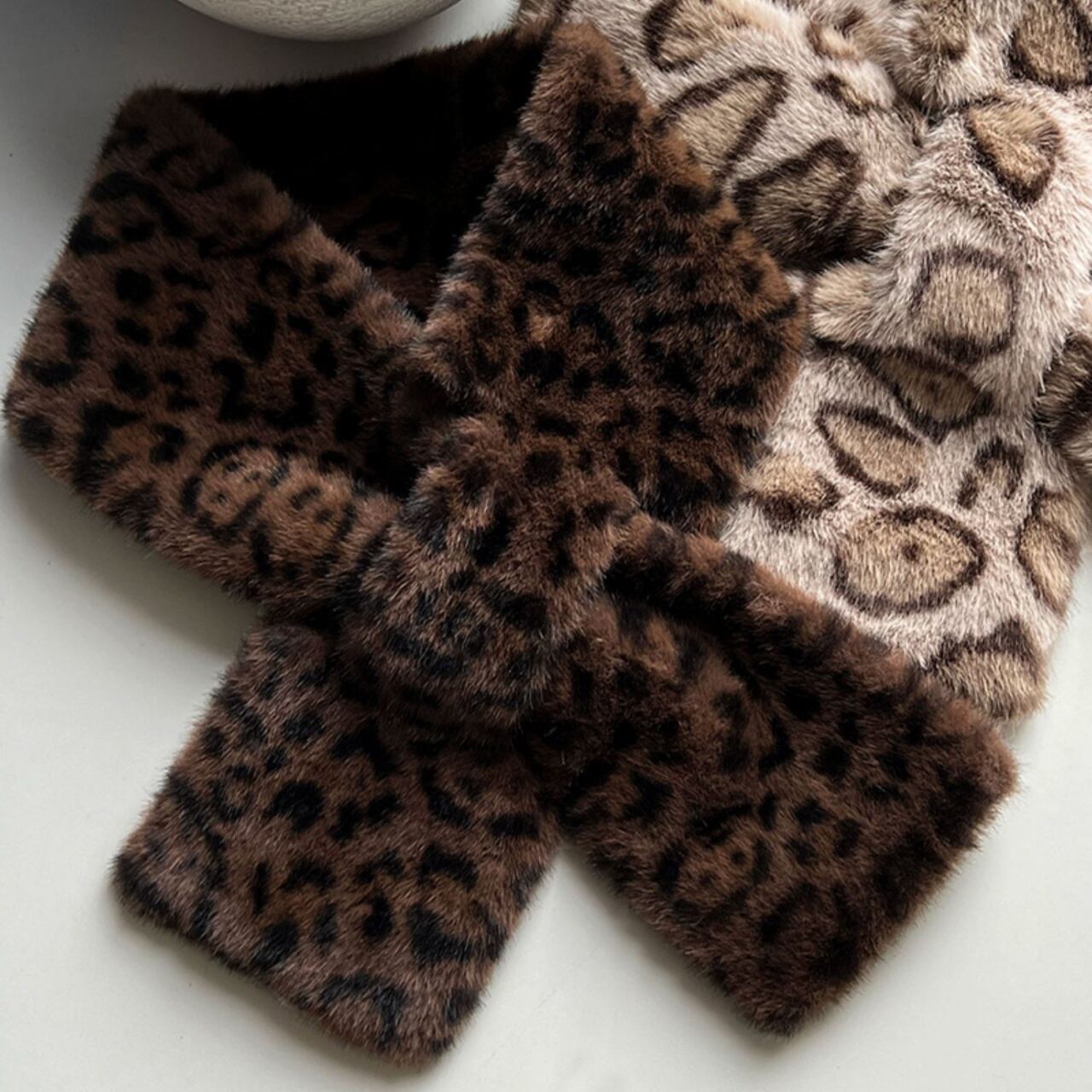 フェイクファークロスティペットマフラー A01924