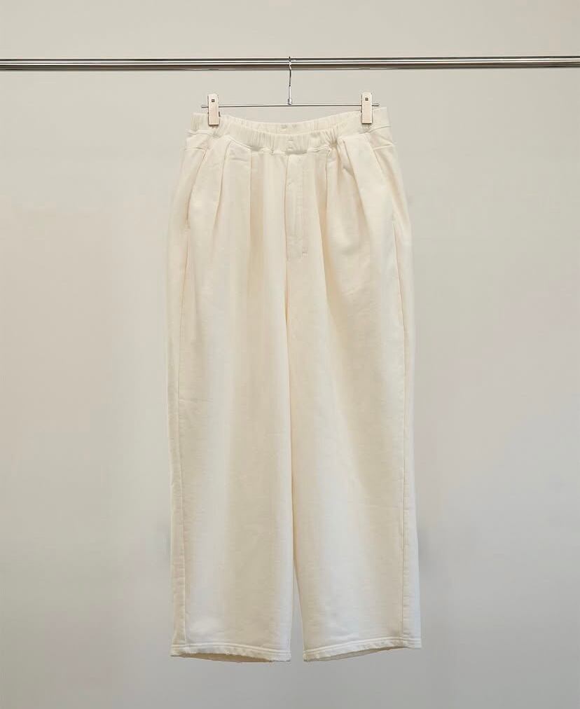 25SS】ANCELLM TUCK SWEAT PANTS (WHITE) ANC-PT67 | IAAAM ONLINE STORE