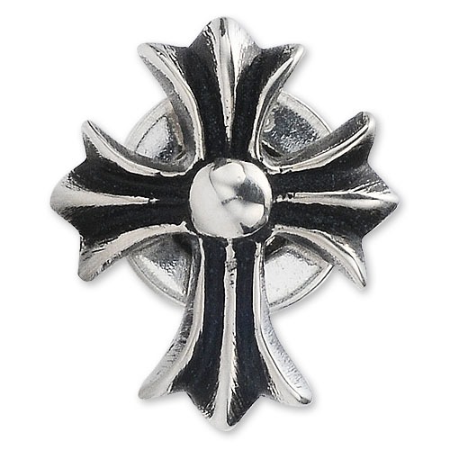 【CHROME HEARTS　クロムハーツ　Earring　イヤリング　ピアス】カットアウトCHクロススタッドイヤリング【送料無料】