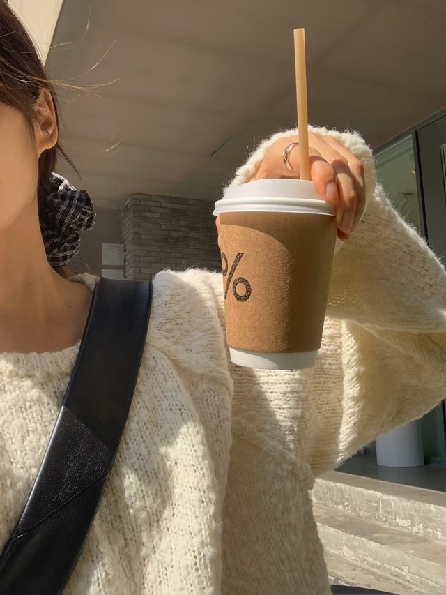 (LITER) milk boucle  knit / 2color