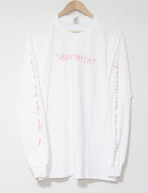 【SAVES THE DAY】Lyrics Long Sleeve (White)