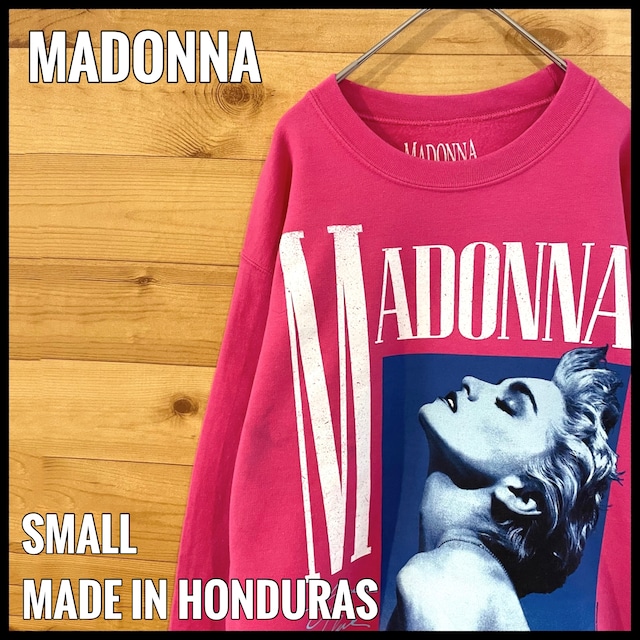 【MADONNA】マドンナ フォトプリント スウェット トレーナー オフィシャル 公式 2018年 ビッグロゴ 80s S US古着