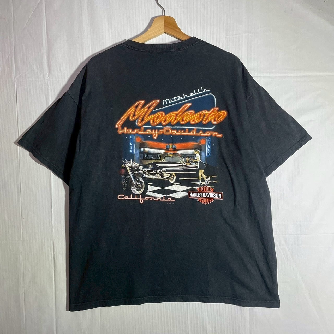 Harley Davidson ハーレー Tシャツ USA製 アメカジ バイカー 00s HarleyDavidson ハーレーダビッドソン No1 Tシャツ ブラック 半袖