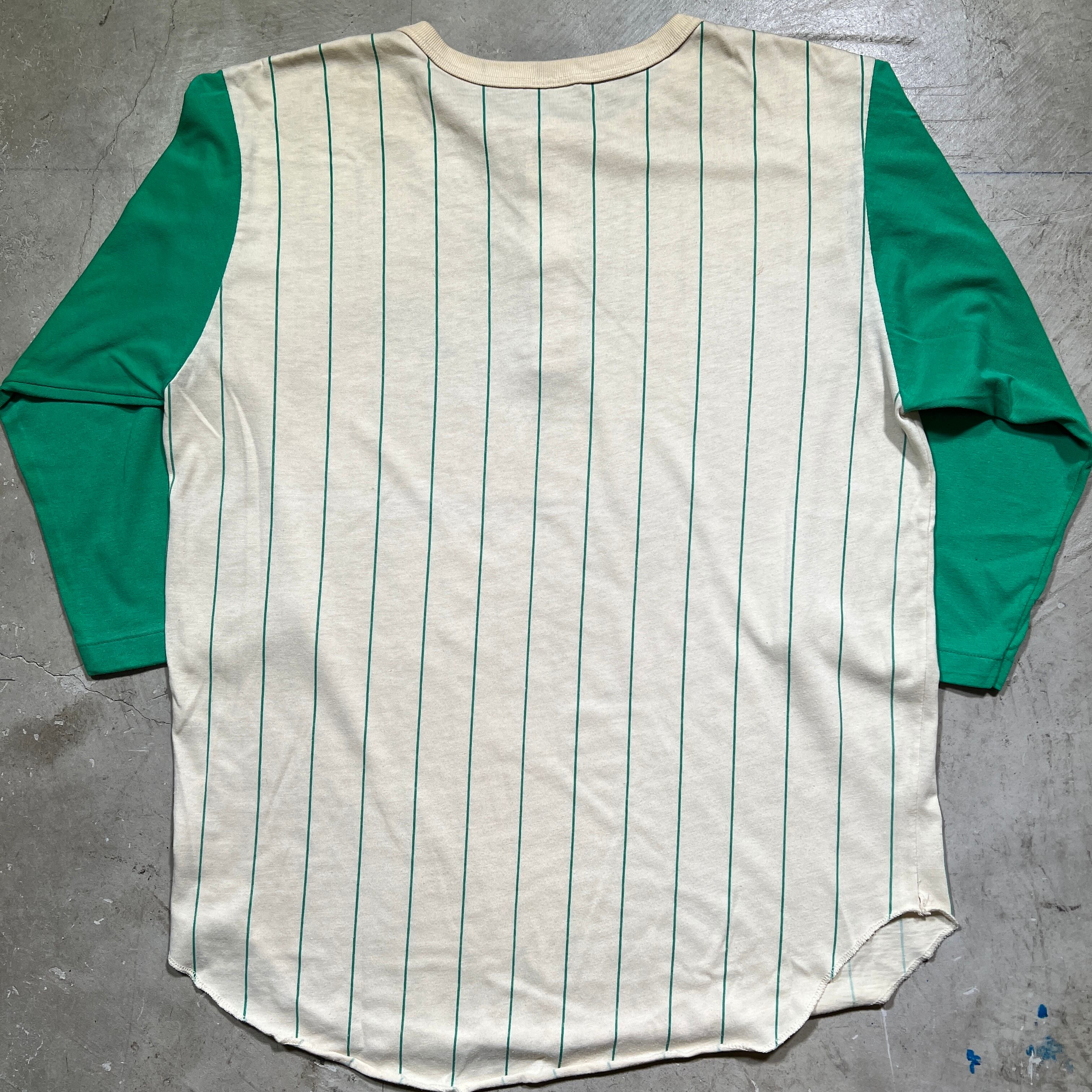 希少 オレンジタグ ナイキ NIKE 70s ヴィンテージ 7分袖TシャツネックVネック