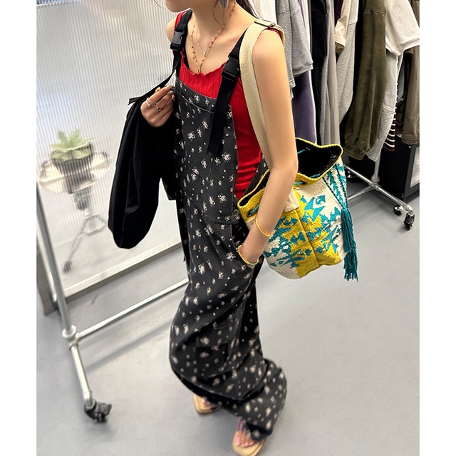 Small floral pattern overalls S1768