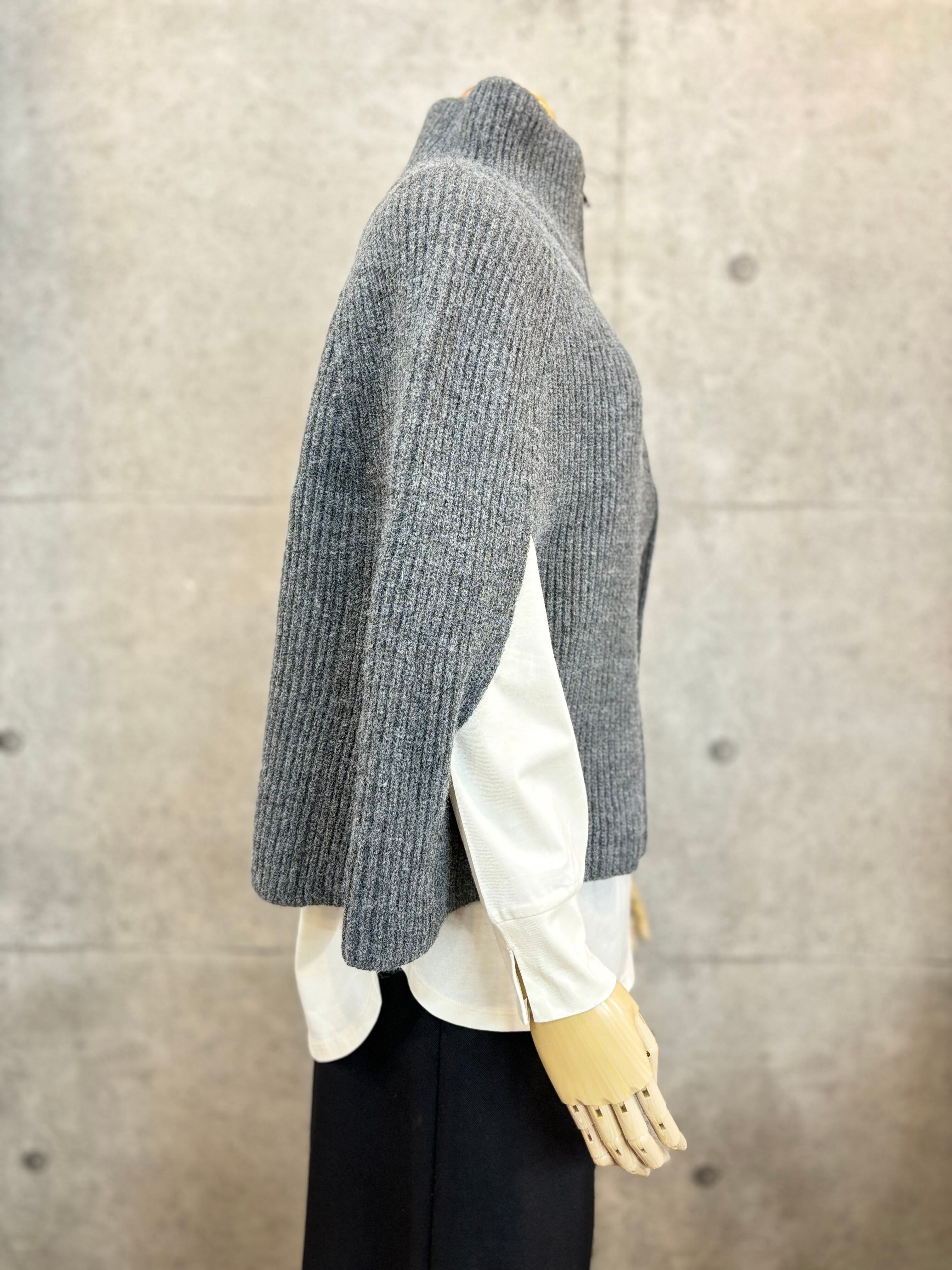 送料無料】CLOCHE(クロッシェ)ケープニット ジップ ケープ 45285591 