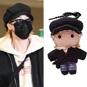 『イゲマジャVer.2 ジミン フーディー バッグ付き』　編みぐるみキーホルダー　あみぐるみ