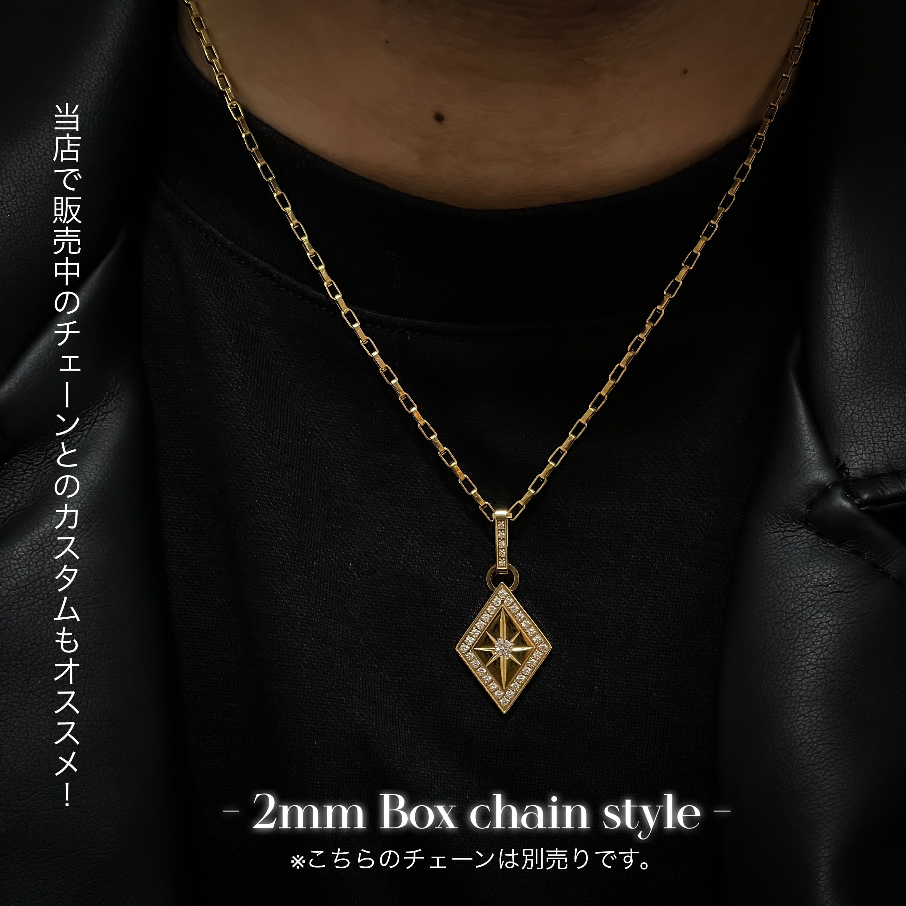 MERCEDES ROBIROSA ヴィンテージネックレス 316L rhombus × sun flower necklace | ✯Lucliss Jewelry✯