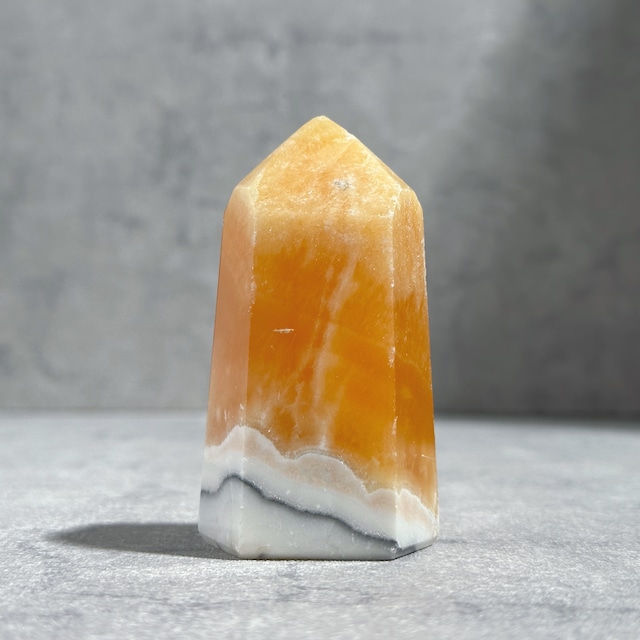 オレンジカルサイト タワー型23◇ Orange Calcite ◇天然石・鉱物・パワーストーン