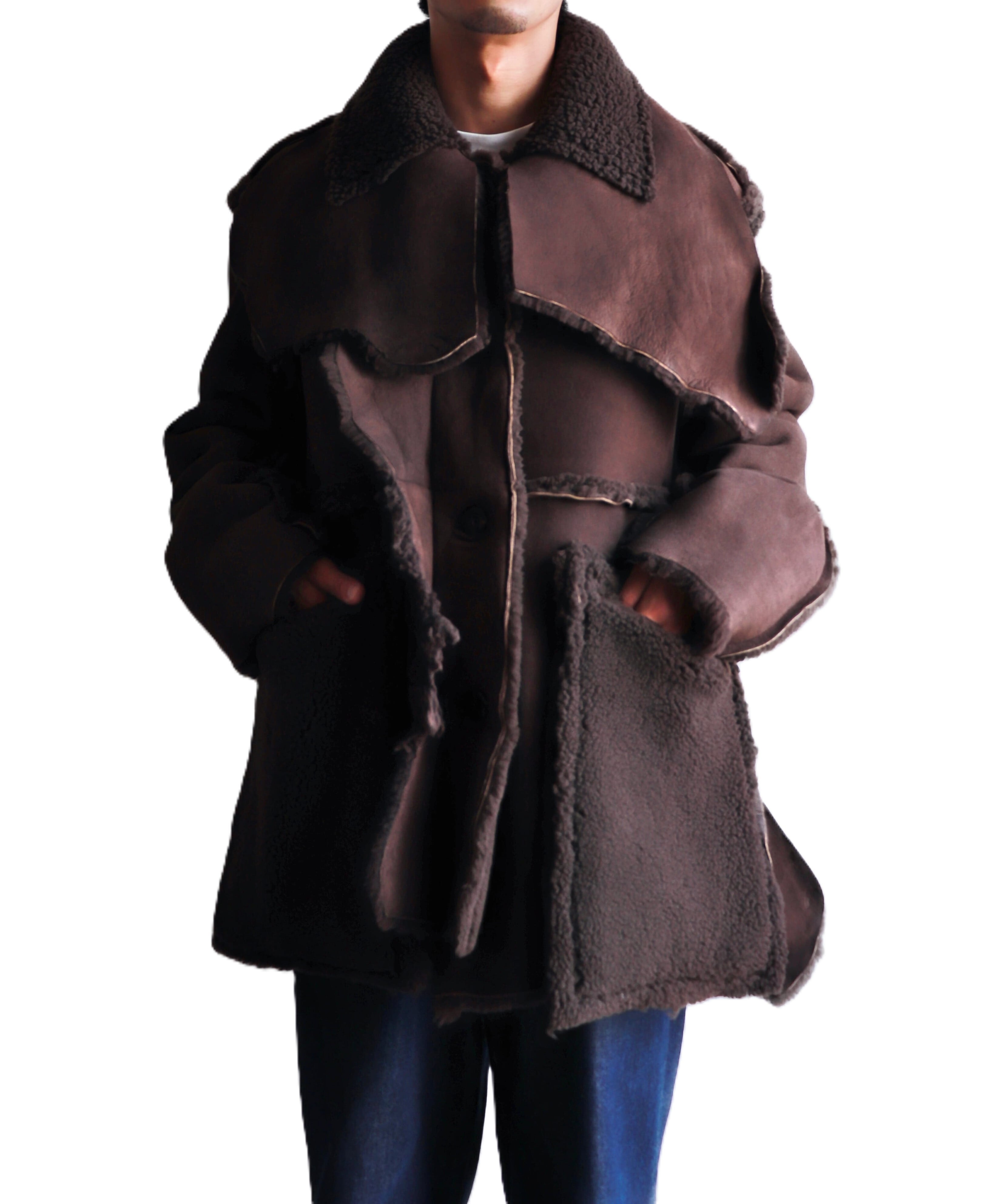Midorikawa / MID25AW-JK03 REVERSIBLE MOUTON COAT (BROWN