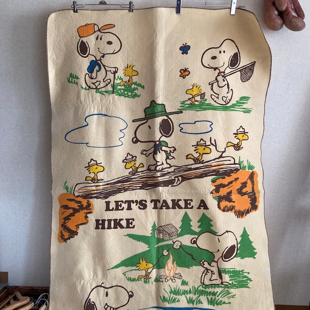 1970s  Characters Peanuts Snoopy Blanket