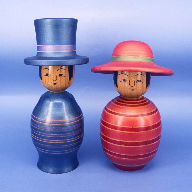 《 土湯系・陳野原幸紀 工人 》帽子こけし