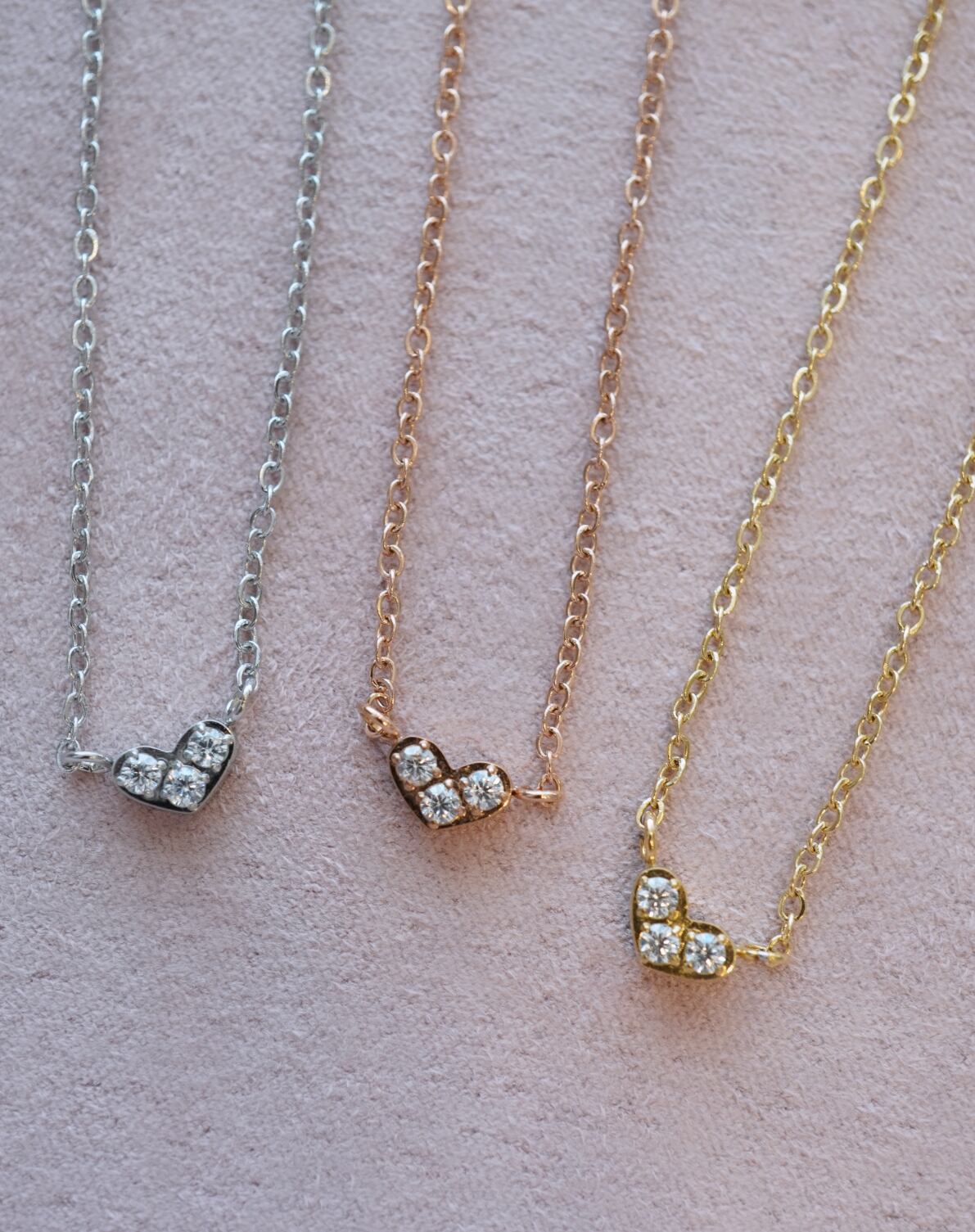 birth stone heart necklace ピンクゴールド [234] | SASSY ANGEL