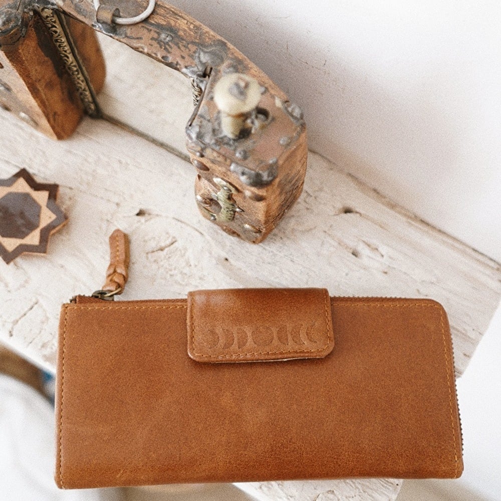 MOON LONG WALLET(brown) | MOONLIT