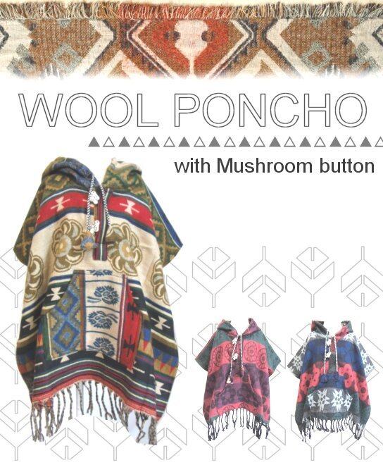 【90-120】【送料無料】エスニック 柄 ポンチョ (品番sp014)【ベビー キッズ 子供服 エスニック ヒッピー アジアン】