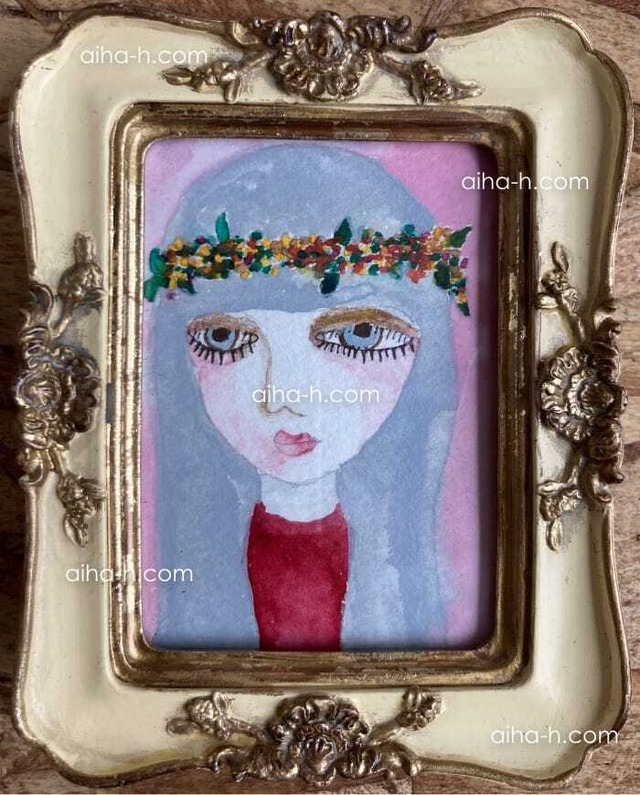 額装 花飾りと少女 カセットテープ 楽曲2曲 Aiha Higurashi Online Store