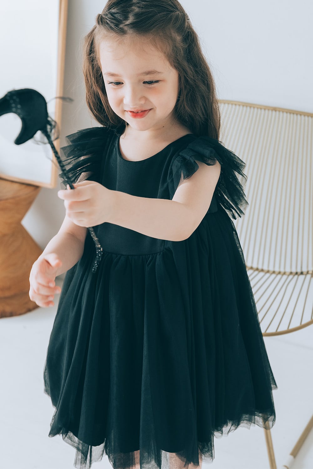 サンプル品❁フリフリスカッツ イエローフラワー×ボア 100size サンプル品❁フリフリスカッツ イエローフラワー×ボア 100size